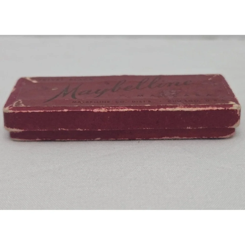 Vintage 1930s Maybelline Velvet Black Mascara Original Brush Original Red Box